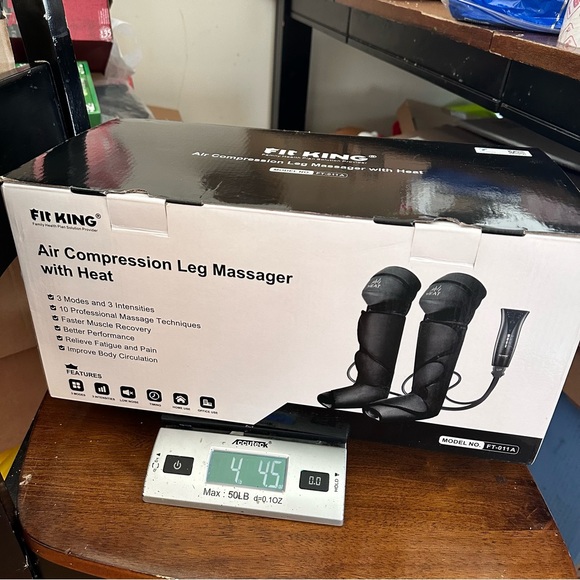 Foot and Leg Massager for Circulation with Knee Heat with Hand-held Controller - Picture 3 of 12